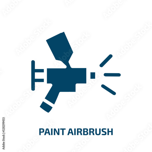 paint airbrush vector icon. paint airbrush, paint, airbrush filled icons from flat tools and machinery concept. Isolated black glyph icon, vector illustration symbol element for web design and mobile