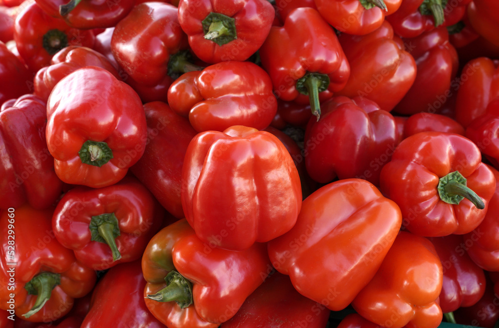 red bell peppers. food texture or background. red bell peppers. food texture or background.