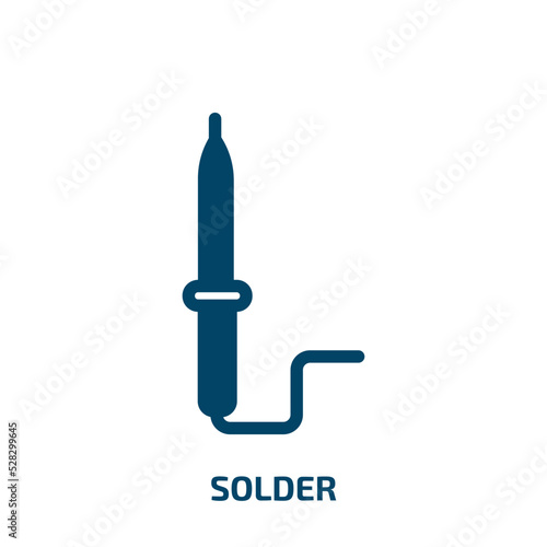 solder vector icon. solder, equipment, technology filled icons from flat construction tools concept. Isolated black glyph icon, vector illustration symbol element for web design and mobile apps