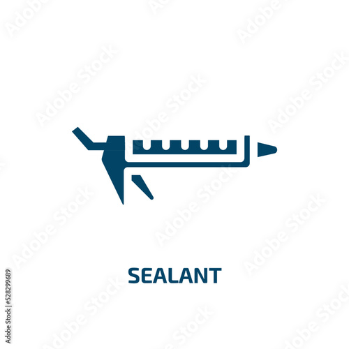 sealant vector icon. sealant, glue, adhesive filled icons from flat building concept. Isolated black glyph icon, vector illustration symbol element for web design and mobile apps