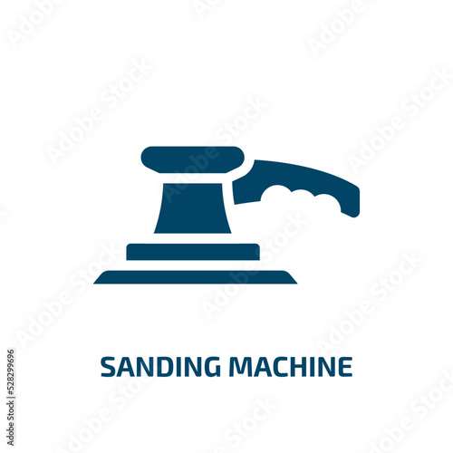 sanding machine vector icon. sanding machine, construction, work filled icons from flat building concept. Isolated black glyph icon, vector illustration symbol element for web design and mobile apps