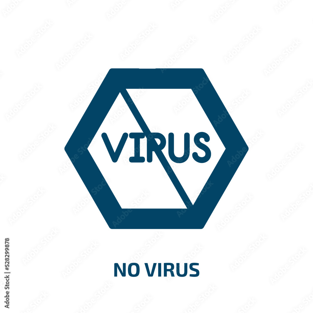 no virus vector icon. no virus, virus, safety filled icons from flat concept. Isolated black glyph icon, vector illustration symbol element for web design and mobile apps no virus vector icon. no virus, virus, safety filled icons from flat concept. Isolated black glyph icon, vector illustration symbol element for web design and mobile apps