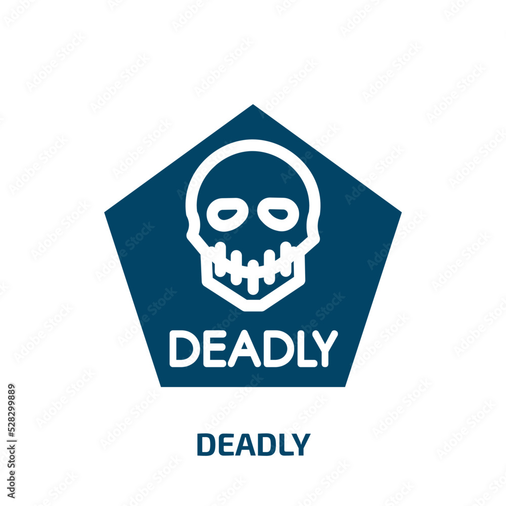 deadly vector icon. deadly, death, dead filled icons from flat concept. Isolated black glyph icon, vector illustration symbol element for web design and mobile apps