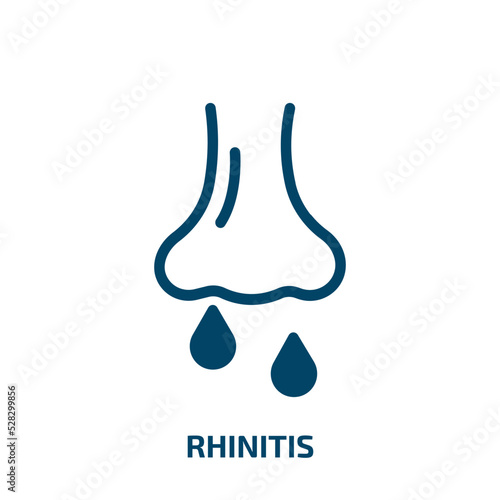 rhinitis vector icon. rhinitis, allergy, sneeze filled icons from flat concept. Isolated black glyph icon, vector illustration symbol element for web design and mobile apps