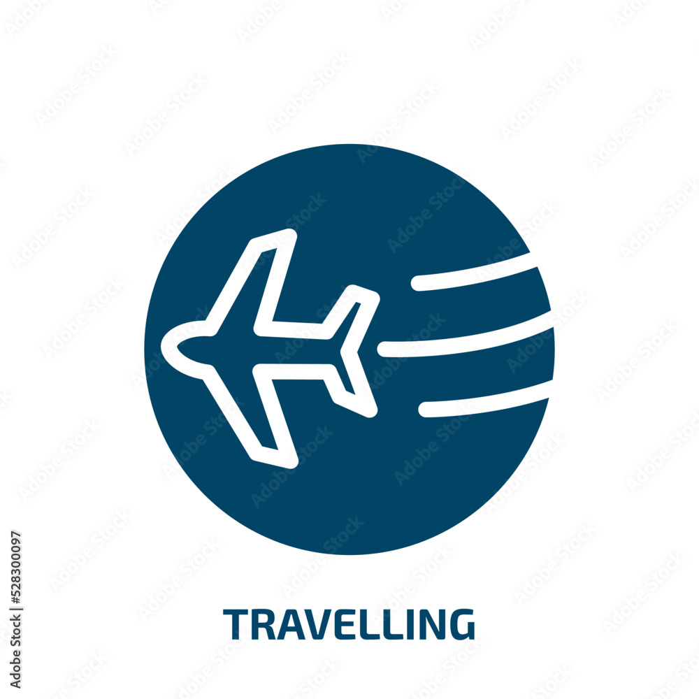 travelling vector icon. travelling, travel, tourism filled icons from flat concept. Isolated black glyph icon, vector illustration symbol element for web design and mobile apps