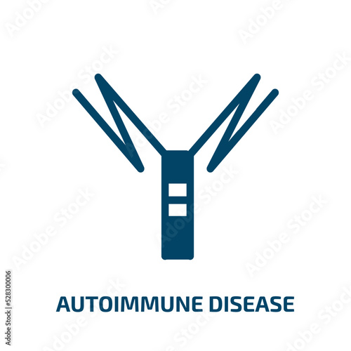 autoimmune disease vector icon. autoimmune disease, autoimmune, inflammation filled icons from flat concept. Isolated black glyph icon, vector illustration symbol element for web design and mobile photo
