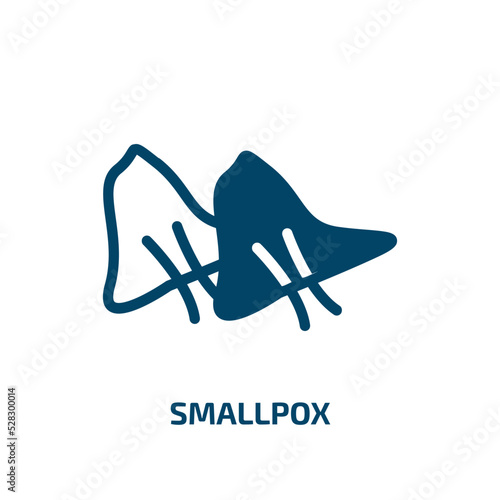 smallpox vector icon. smallpox, medical, treatment filled icons from flat concept. Isolated black glyph icon, vector illustration symbol element for web design and mobile apps