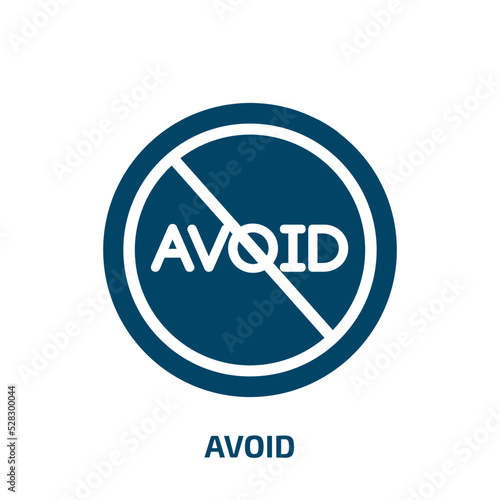 avoid vector icon. avoid, safety, health filled icons from flat concept. Isolated black glyph icon, vector illustration symbol element for web design and mobile apps