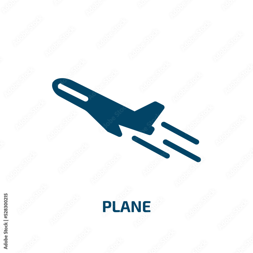plane vector icon. plane, airplane, travel filled icons from flat concept. Isolated black glyph icon, vector illustration symbol element for web design and mobile apps