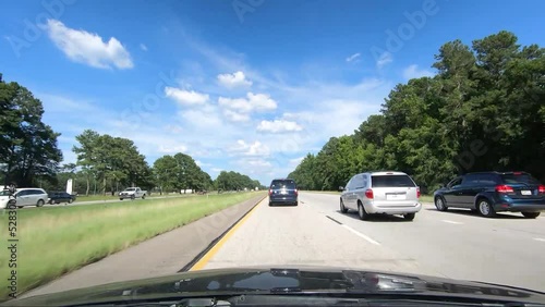 Driving on Interstate 20 in Georgia