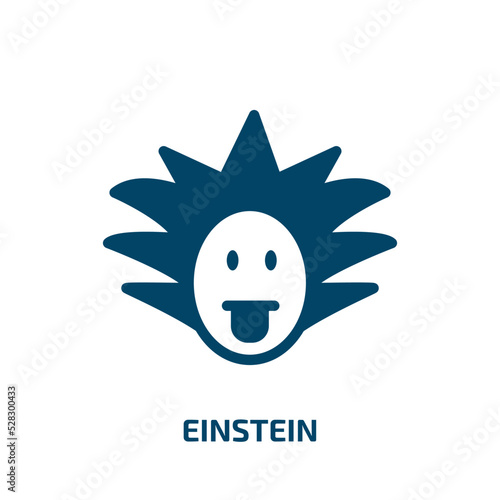 einstein vector icon. einstein, school, scientist filled icons from flat science concept. Isolated black glyph icon, vector illustration symbol element for web design and mobile apps
