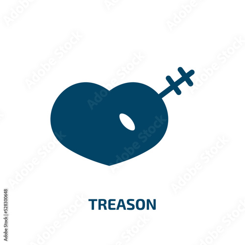 treason vector icon. treason, man, net filled icons from flat literature concept. Isolated black glyph icon, vector illustration symbol element for web design and mobile apps