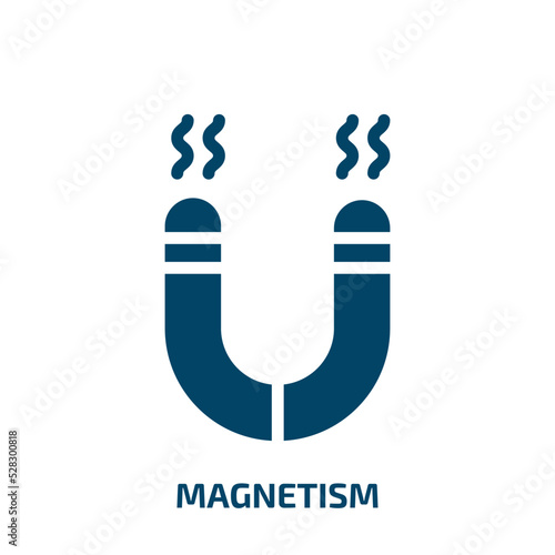 magnetism vector icon. magnetism, magnet, education filled icons from flat laboratory concept. Isolated black glyph icon, vector illustration symbol element for web design and mobile apps