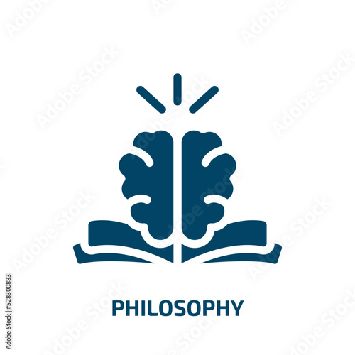 philosophy vector icon. philosophy, geometric, template filled icons from flat knowledge concept. Isolated black glyph icon, vector illustration symbol element for web design and mobile apps