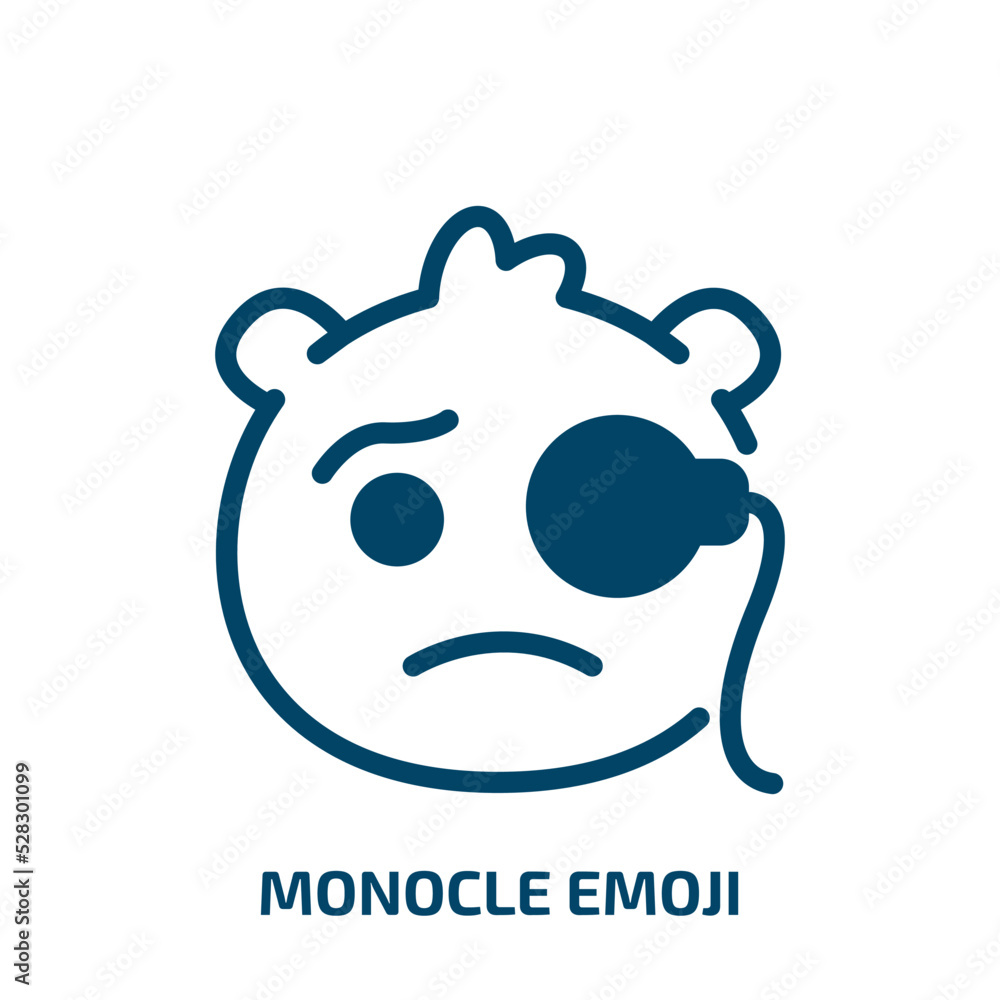 monocle emoji vector icon. monocle emoji, cute, emotion filled icons