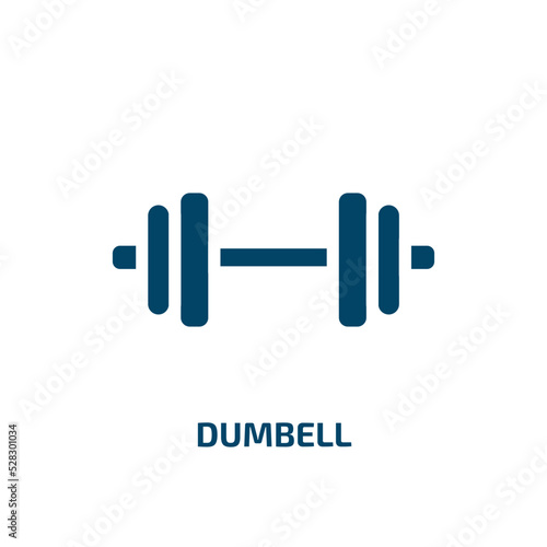 dumbell vector icon. dumbell, dumbbell, weight filled icons from flat healthy life concept. Isolated black glyph icon, vector illustration symbol element for web design and mobile apps