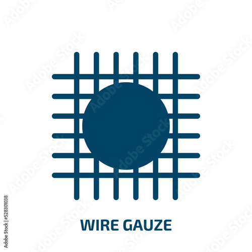 wire gauze vector icon. wire gauze, chemistry, wire filled icons from flat laboratory concept. Isolated black glyph icon, vector illustration symbol element for web design and mobile apps