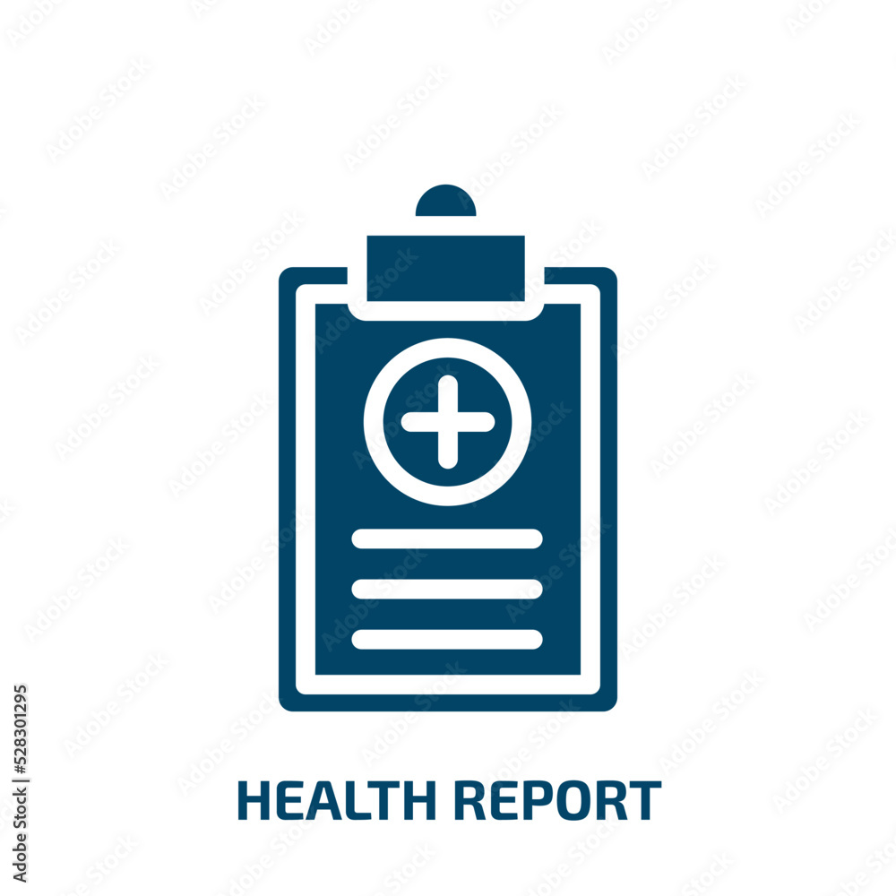 health report vector icon. health report, health, report filled icons from flat hospital concept. Isolated black glyph icon, vector illustration symbol element for web design and mobile apps health report vector icon. health report, health, report filled icons from flat hospital concept. Isolated black glyph icon, vector illustration symbol element for web design and mobile apps