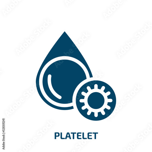 platelet vector icon. platelet, medical, disease filled icons from flat blood donation concept. Isolated black glyph icon, vector illustration symbol element for web design and mobile apps