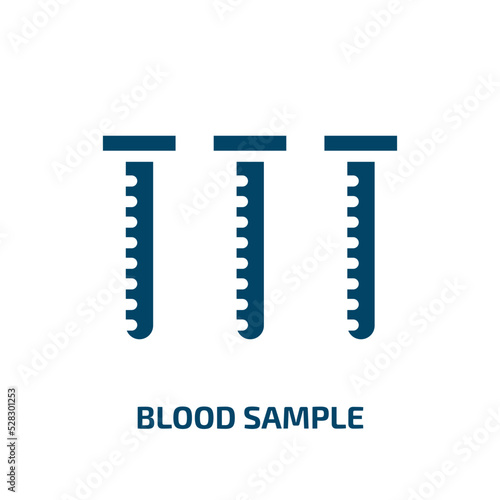 blood sample vector icon. blood sample, medical, test filled icons from flat blood donation concept. Isolated black glyph icon, vector illustration symbol element for web design and mobile apps