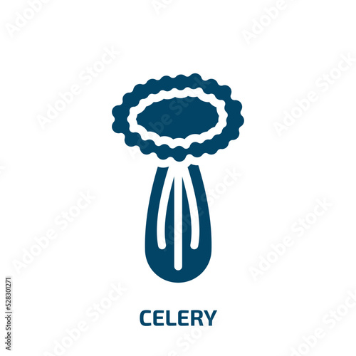 celery vector icon. celery, food, corn filled icons from flat allergies concept. Isolated black glyph icon, vector illustration symbol element for web design and mobile apps