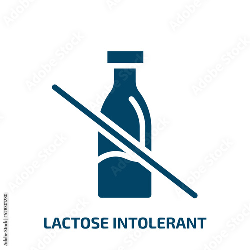 lactose intolerant vector icon. lactose intolerant, allergen, milk filled icons from flat allergies concept. Isolated black glyph icon, vector illustration symbol element for web design and mobile
