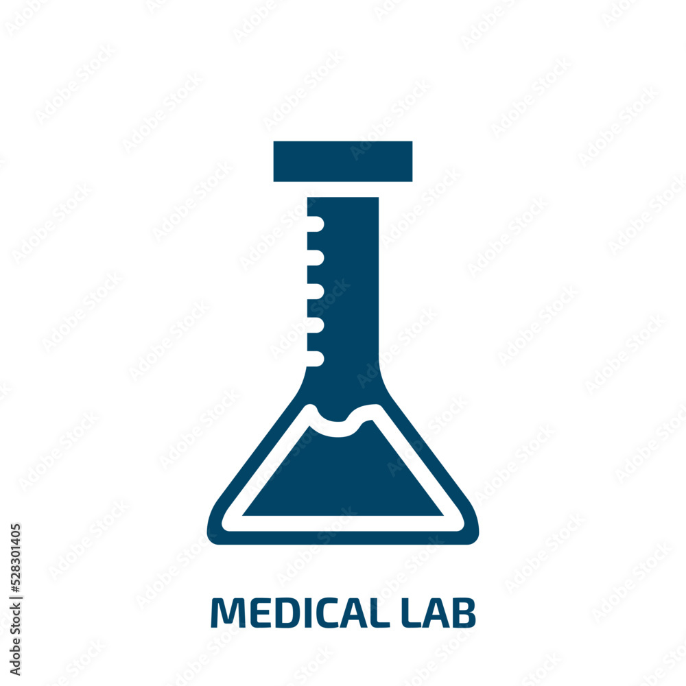 medical lab vector icon. medical lab, medicine, medical filled icons from flat medical services concept. Isolated black glyph icon, vector illustration symbol element for web design and mobile apps
