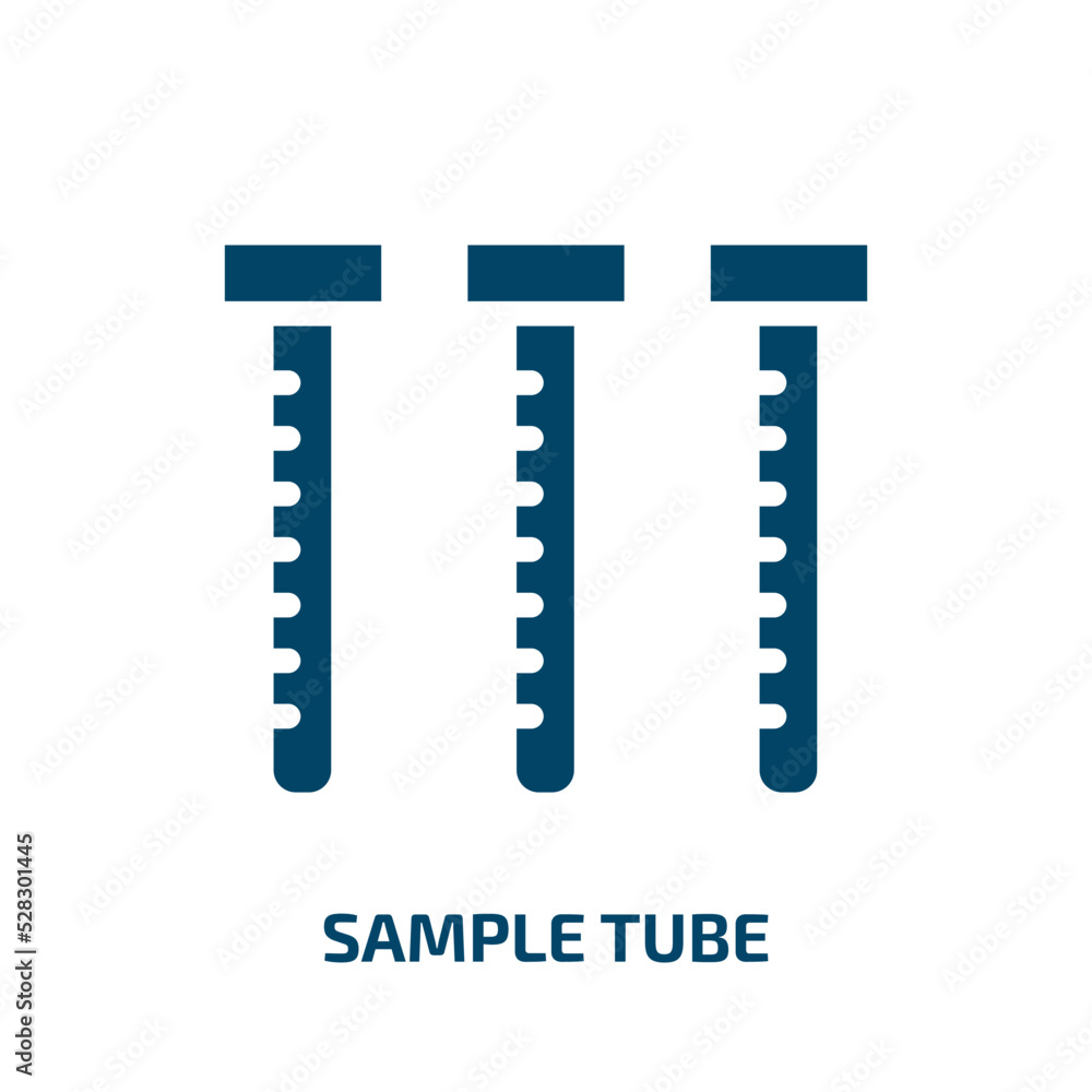 sample tube vector icon. sample tube, medical, lab filled icons from flat medical services concept. Isolated black glyph icon, vector illustration symbol element for web design and mobile apps