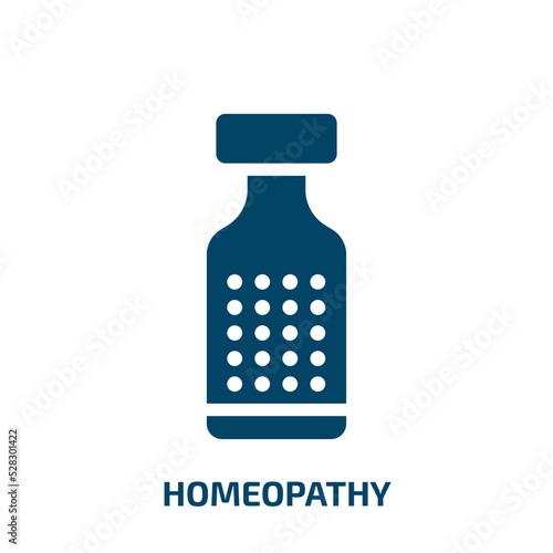 homeopathy vector icon. homeopathy, herbal, therapy filled icons from flat medical services concept. Isolated black glyph icon, vector illustration symbol element for web design and mobile apps