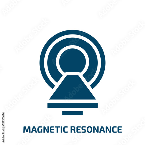 magnetic resonance vector icon. magnetic resonance, patient, mri filled icons from flat medical services concept. Isolated black glyph icon, vector illustration symbol element for web design and