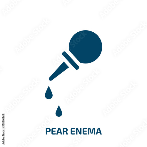 pear enema vector icon. pear enema, medical, hygiene filled icons from flat medical services concept. Isolated black glyph icon, vector illustration symbol element for web design and mobile apps