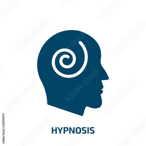 hypnosis vector icon. hypnosis, psychology, brain filled icons from flat alternative medicine concept. Isolated black glyph icon, vector illustration symbol element for web design and mobile apps