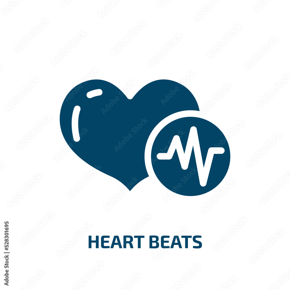heart beats vector icon. heart beats, medical, medicine filled icons from flat health concept. Isolated black glyph icon, vector illustration symbol element for web design and mobile apps heart beats vector icon. heart beats, medical, medicine filled icons from flat health concept. Isolated black glyph icon, vector illustration symbol element for web design and mobile apps