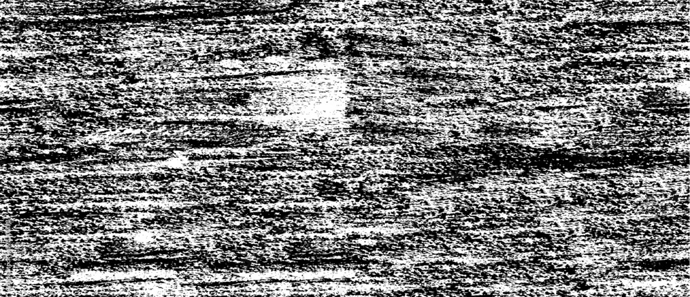 Obraz premium Monochrome texture composed of irregular graphic elements. Distressed uneven grunge background. Abstract vector illustration. Overlay for interesting effect and depth. Isolated on white background.