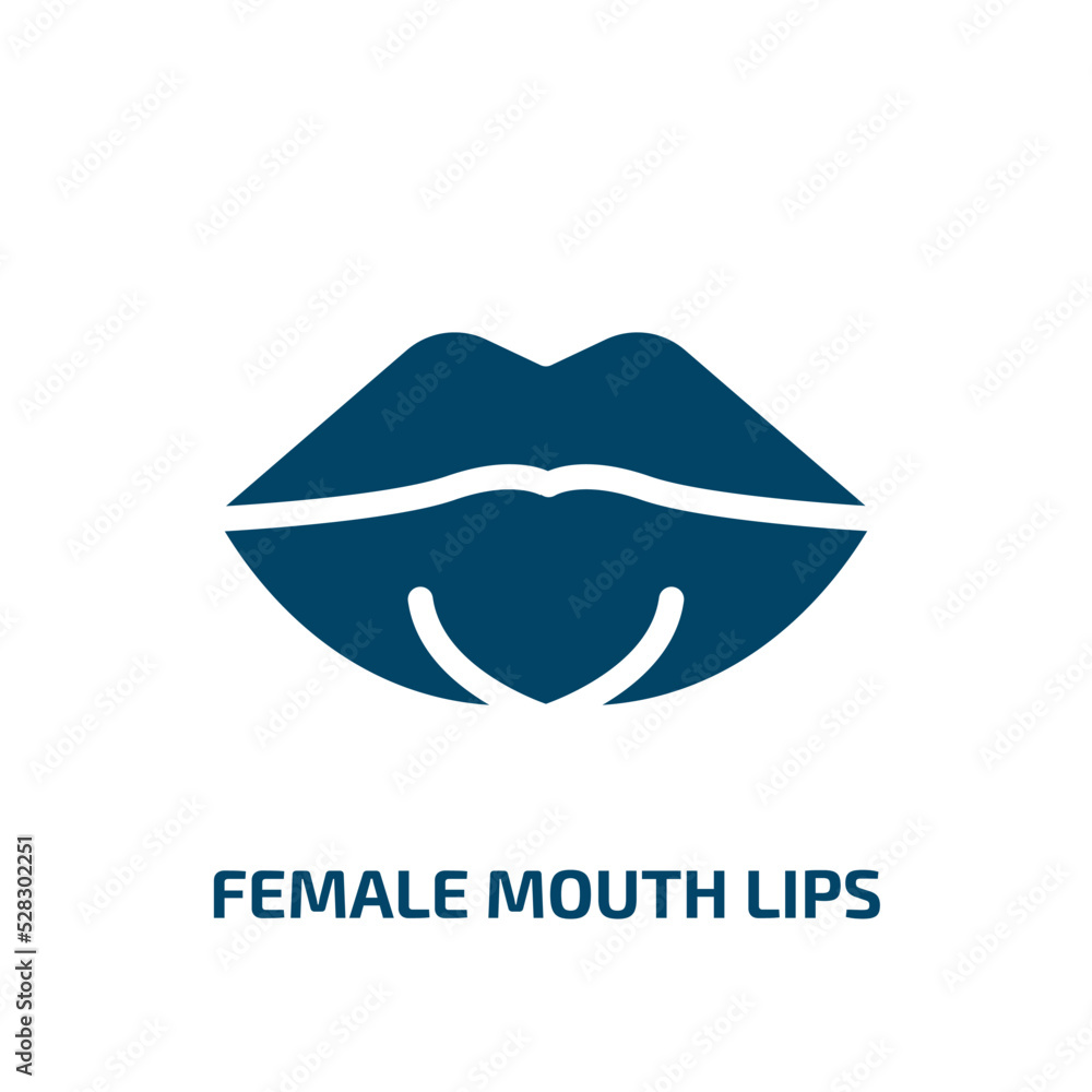 female mouth lips vector icon. female mouth lips, female, woman filled icons from flat dentist concept. Isolated black glyph icon, vector illustration symbol element for web design and mobile apps female mouth lips vector icon. female mouth lips, female, woman filled icons from flat dentist concept. Isolated black glyph icon, vector illustration symbol element for web design and mobile apps