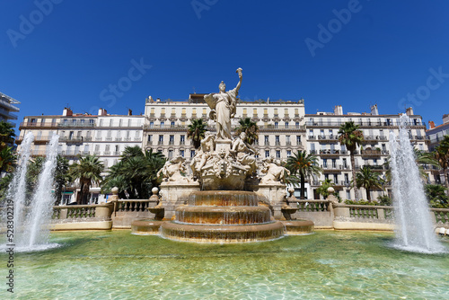 Freedom Square or Place de la Liberte in the centre of Toulon city ,France