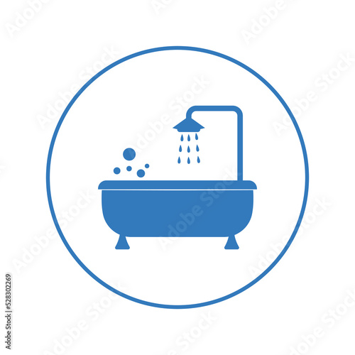 Portable comfort bathroom shower icon | Circle version icon |