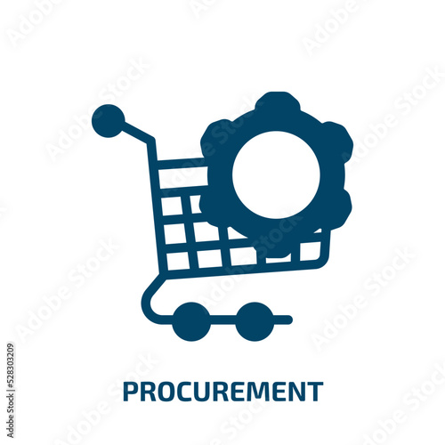 procurement vector icon. procurement, business, service filled icons from flat general concept. Isolated black glyph icon, vector illustration symbol element for web design and mobile apps