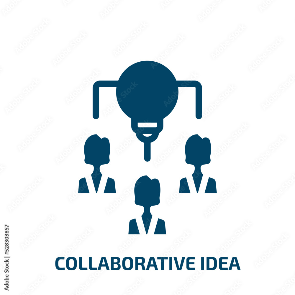 collaborative idea vector icon. collaborative idea, business, collaboration filled icons from flat general concept. Isolated black glyph icon, vector illustration symbol element for web design and collaborative idea vector icon. collaborative idea, business, collaboration filled icons from flat general concept. Isolated black glyph icon, vector illustration symbol element for web design and