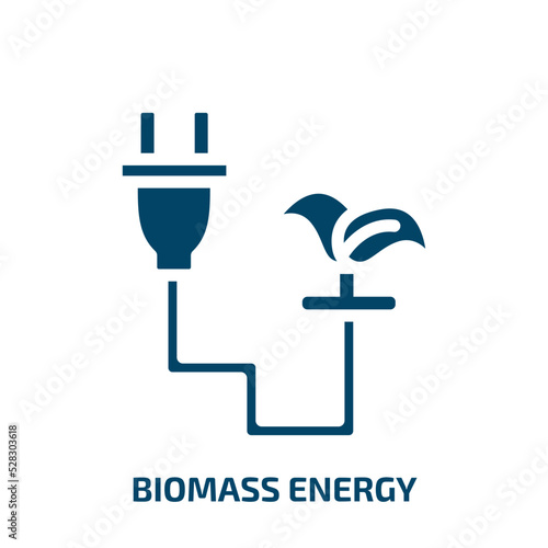 biomass energy vector icon. biomass energy, energy, power filled icons from flat general concept. Isolated black glyph icon, vector illustration symbol element for web design and mobile apps
