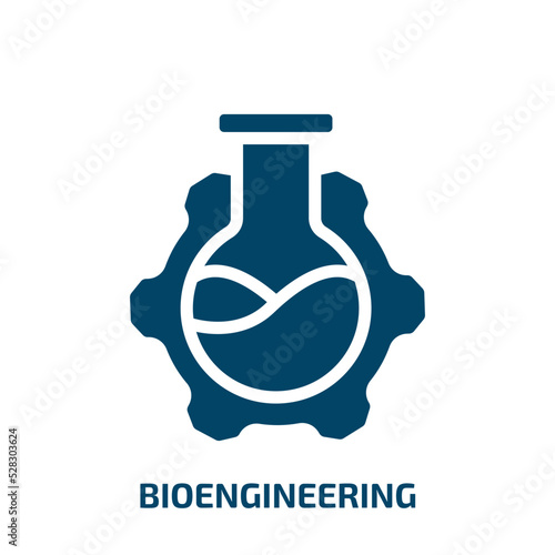 bioengineering vector icon. bioengineering, health, medicine filled icons from flat general concept. Isolated black glyph icon, vector illustration symbol element for web design and mobile apps