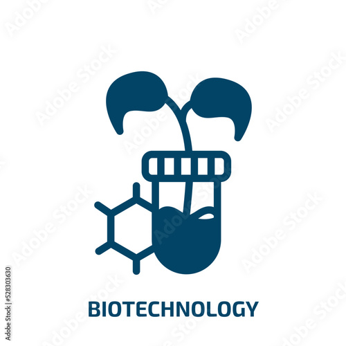 biotechnology vector icon. biotechnology, medical, research filled icons from flat general concept. Isolated black glyph icon, vector illustration symbol element for web design and mobile apps