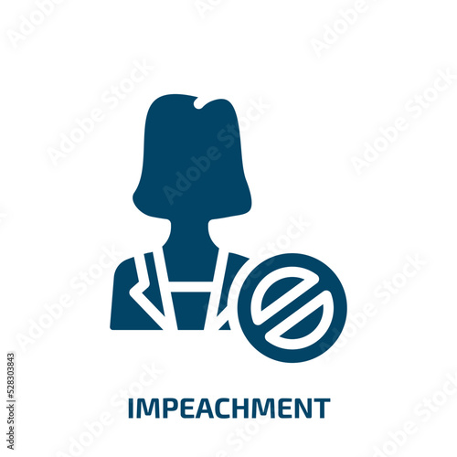 impeachment vector icon. impeachment, 2020, usa filled icons from flat general concept. Isolated black glyph icon, vector illustration symbol element for web design and mobile apps