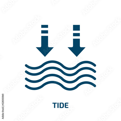 tide vector icon. tide, water, sun filled icons from flat season concept. Isolated black glyph icon, vector illustration symbol element for web design and mobile apps