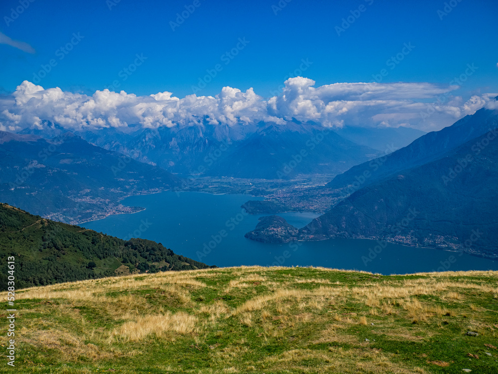 View of Lake Como and Valtellina from Bregnano mountain View of Lake Como and Valtellina from Bregnano mountain