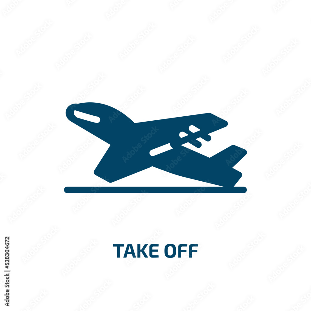 take off vector icon. take off, flight, speed filled icons from flat airport concept. Isolated black glyph icon, vector illustration symbol element for web design and mobile apps take off vector icon. take off, flight, speed filled icons from flat airport concept. Isolated black glyph icon, vector illustration symbol element for web design and mobile apps