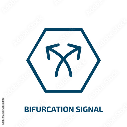 bifurcation signal vector icon. bifurcation signal, arrow, bifurcation filled icons from flat signals set concept. Isolated black glyph icon, vector illustration symbol element for web design and