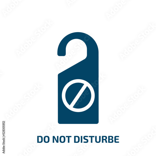 do not disturbe vector icon. do not disturbe, door, private filled icons from flat hotel signals concept. Isolated black glyph icon, vector illustration symbol element for web design and mobile apps