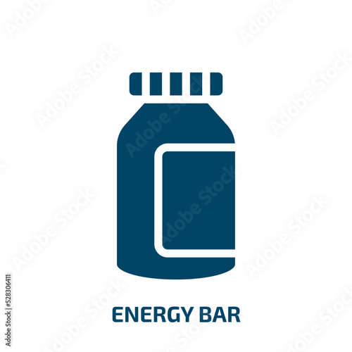 energy bar vector icon. energy bar, bar, energy filled icons from flat active lifestyle concept. Isolated black glyph icon, vector illustration symbol element for web design and mobile apps
