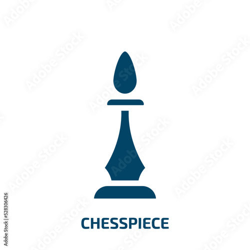 chesspiece vector icon. chesspiece, competition, chess filled icons from flat sport equipment concept. Isolated black glyph icon, vector illustration symbol element for web design and mobile apps
